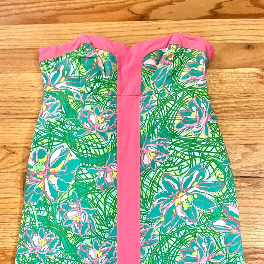 EUC Lily Pulitzer strapless dress size 6